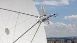 Czech Republic -- RFE/RL Radio Free Europe / Radio Liberty Headquaters, satellites on the roof, Prague, July15, 2014